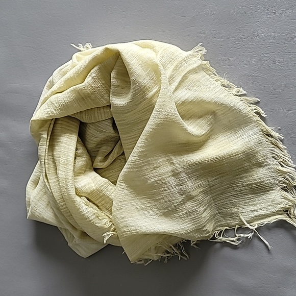 Eileen Fisher Butter Organic Cotton Slub Scarf One Size - Picture 5 of 7
